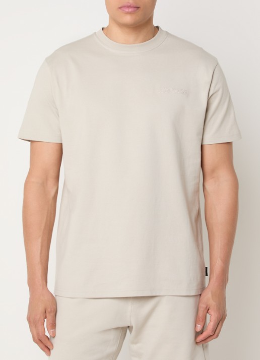 Airforce Dipilopia T-shirt met logoborduring - achterkant beige