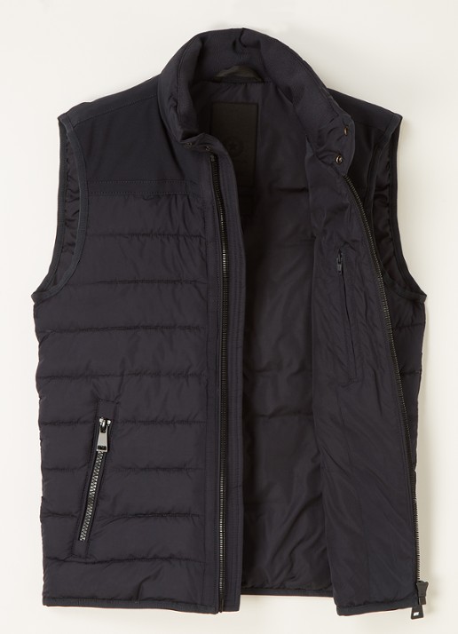 Airforce Gewatteerde bodywarmer met steekzakken - voorkant 3 blauw