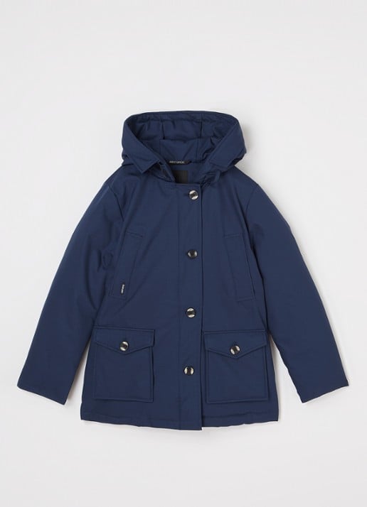 Airforce Gewatteerde parka met capuchon - voorkant 2 blauw
