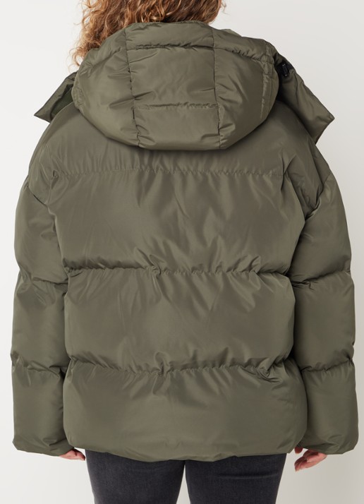 Airforce Gia puffer jack met afneembare capuchon - achterkant lindegroen