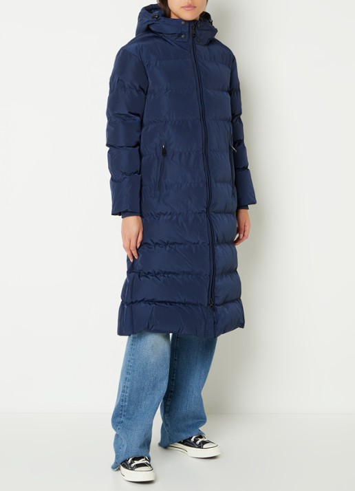 Airforce Grace gewatteerde jas met afneembare capuchon  - detail 3 donkerblauw