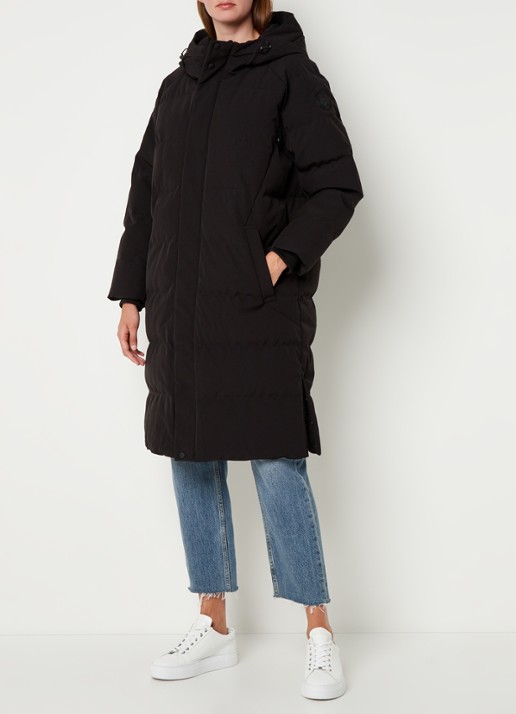 Airforce Janet gewatteerde parka van  polyester - detail 4 zwart
