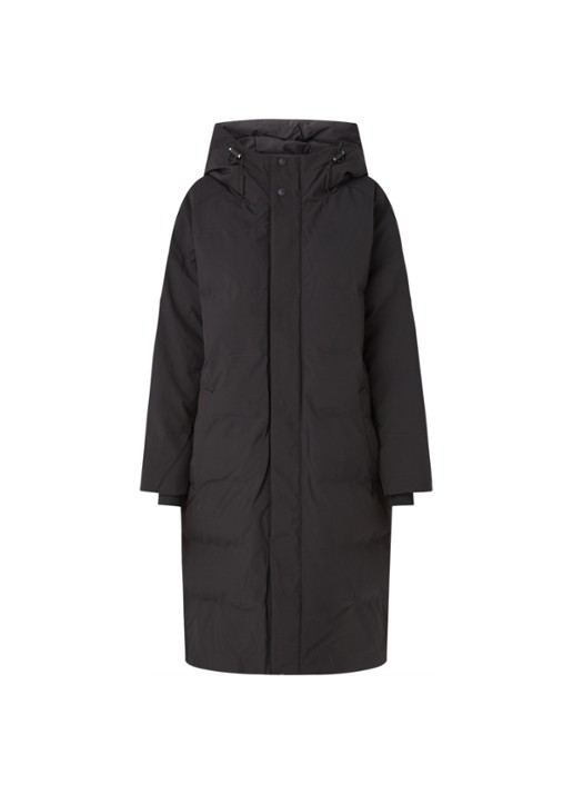 Airforce Janet gewatteerde parka van  polyester - voorkant 2 zwart