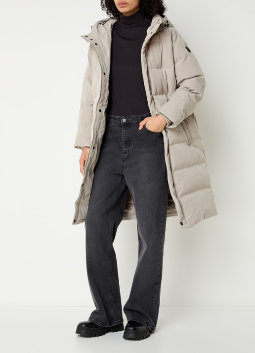 Airforce Janet gewatteerde parka van  polyester    - voorkant 2 beige