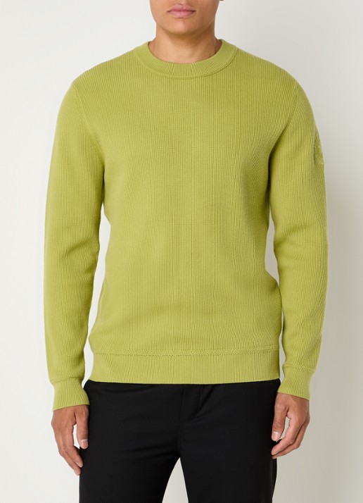 Airforce Kai grofgebreide pullover met ronde hals