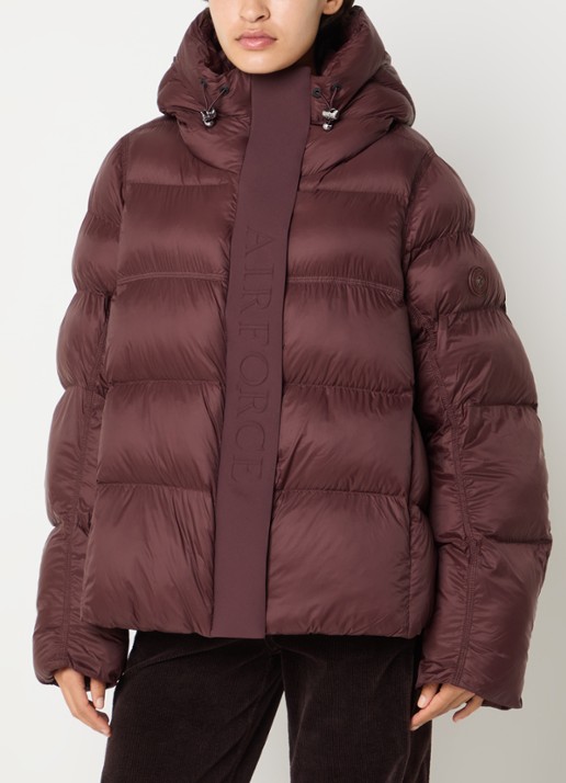 Airforce Kaia puffer jack met capuchon en logo