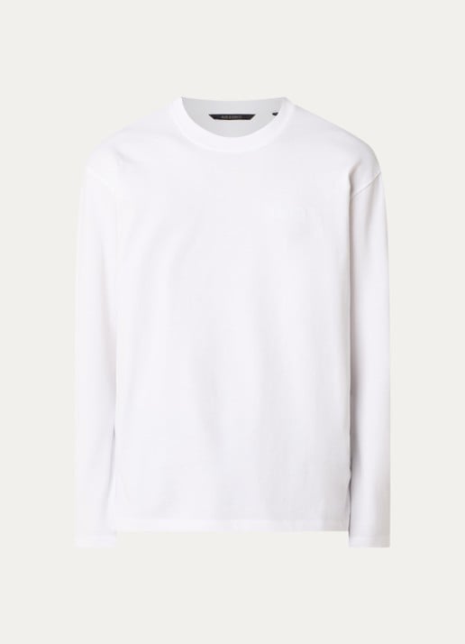 Airforce Longsleeve met logo - voorkant wit