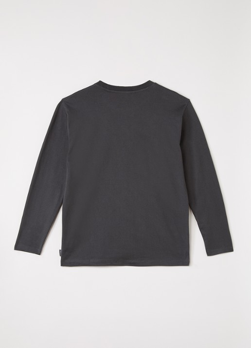 Airforce Longsleeve met logo - voorkant 3 antraciet