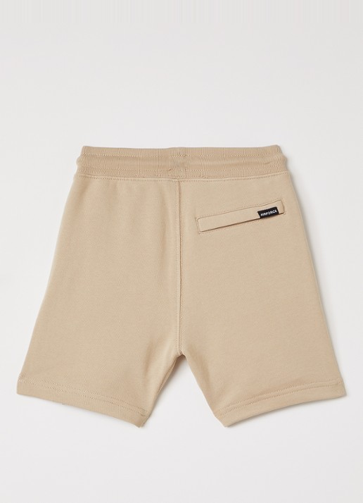Airforce Loose fit korte joggingbroek - voorkant 2 beige