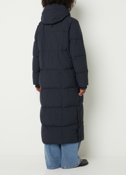 Airforce Nia gewatteerde parka met steekzakken - achterkant donkerblauw