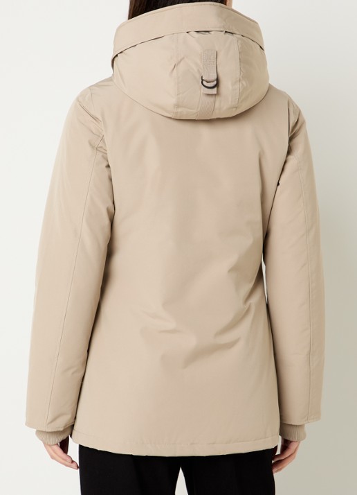 Airforce Parka met capuchon en steekzakken - achterkant 3 beige