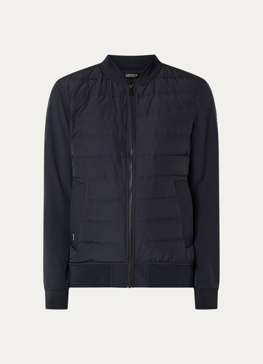 Airforce Pike bomberjack met steekzakken - voorkant 3 donkerblauw