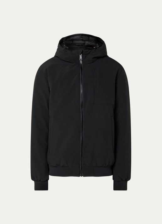 Airforce Reversible jack met capuchon - voorkant 3 zwart