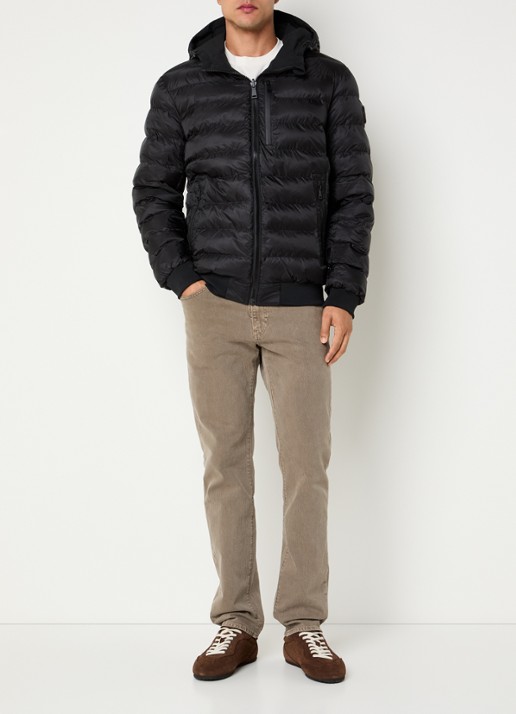 Airforce Reversible jack met capuchon - voorkant 4 zwart