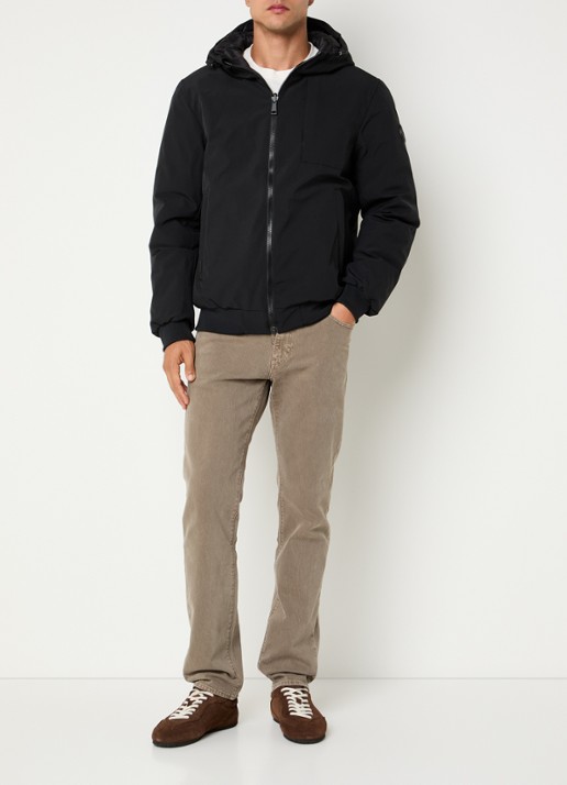Airforce Reversible jack met capuchon - voorkant 5 zwart
