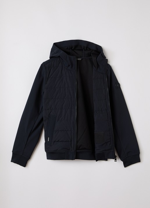 Airforce River softshell jack met donsvulling - voorkant 2 donkerblauw