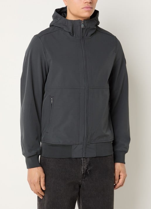 Airforce Rix softshell jack met capuchon en ritszakken