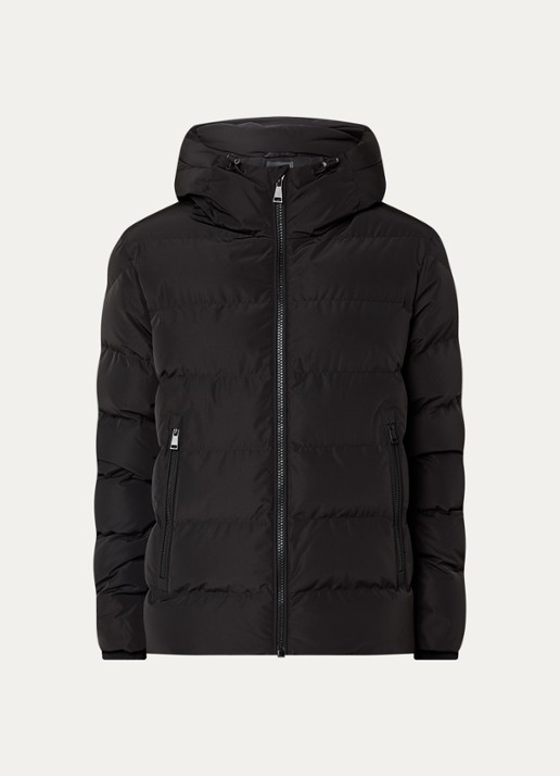Airforce Robin puffer jack met capuchon - voorkant 3 zwart