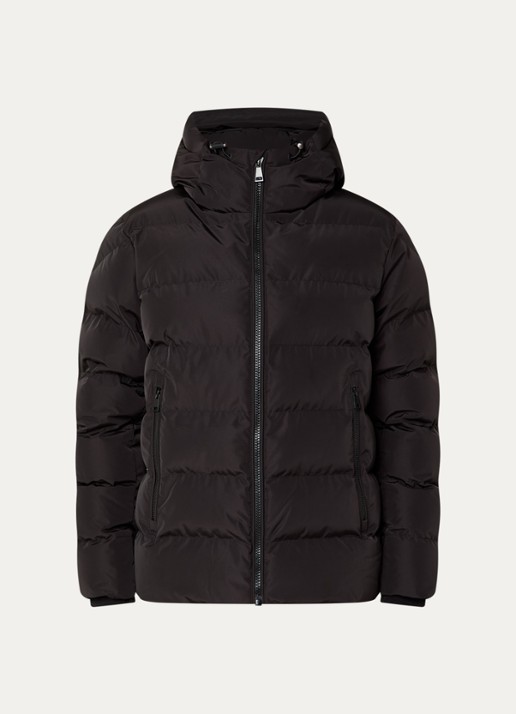 Airforce Robin puffer jack met capuchon - voorkant 5 zwart