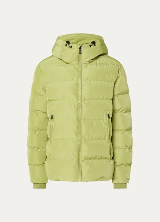 Airforce Robin puffer jack met capuchon - voorkant 2 mosgroen