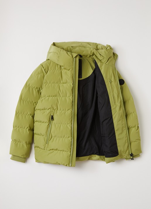 Airforce Robin puffer jack met capuchon - voorkant 2 mosgroen