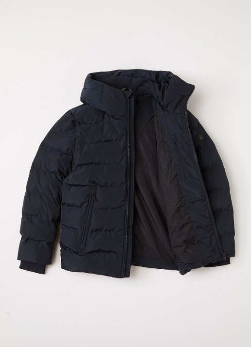 Airforce Robin puffer jack met capuchon - voorkant 3 donkerblauw