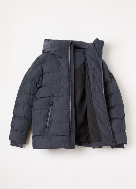 Airforce Robin puffer jack met ritszakken - voorkant 2 donkerblauw