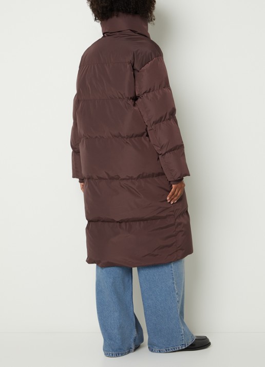 Airforce Ruby parka met steekzakken - achterkant chocoladebruin