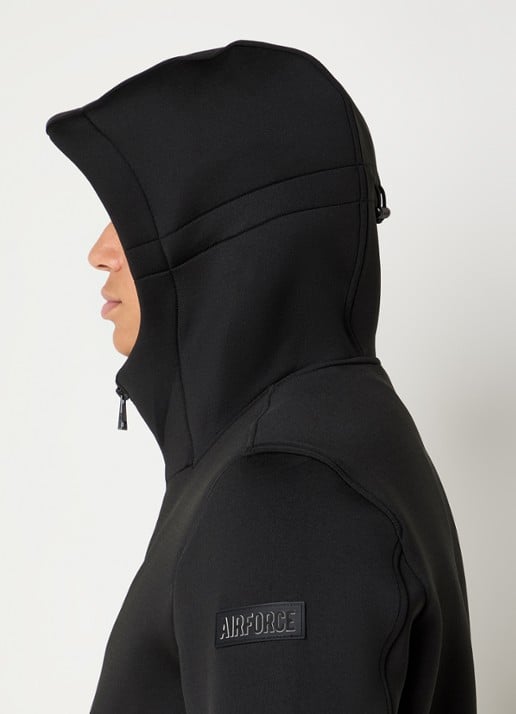 Airforce Scuba jack met capuchon en steekzakken - detail 3 zwart