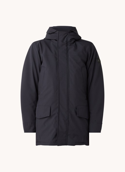 Airforce Snow gewatteerd jack met capuchon - voorkant donkerblauw
