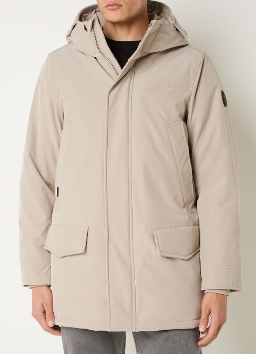 Airforce Snow gewatteerde parka met capuchon - detail beige