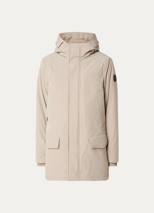 Airforce Snow gewatteerde parka met capuchon - voorkant 3 beige