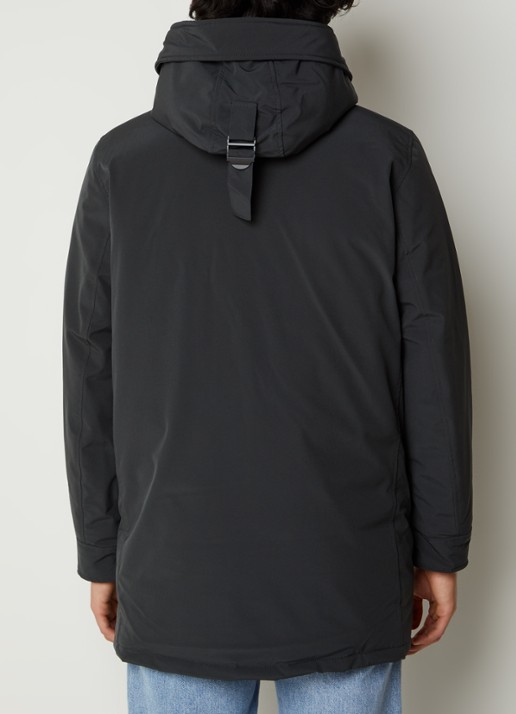 Airforce Snow gewatteerde parka met capuchon - achterkant 2 donkergrijs