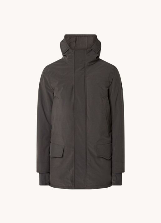 Airforce Snow gewatteerde parka met capuchon - voorkant 4 antraciet