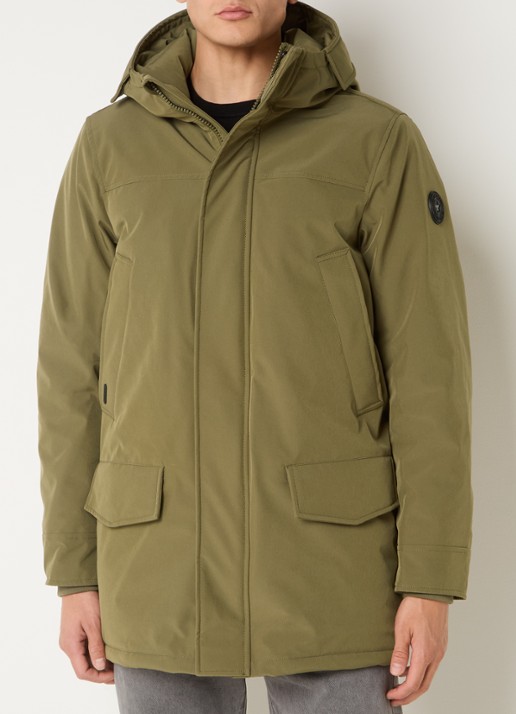 Airforce Snow gewatteerde parka met capuchon - detail 3 mosgroen
