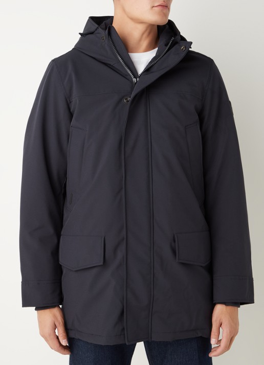 Airforce Snow gewatteerde parka met capuchon - detail donkerblauw