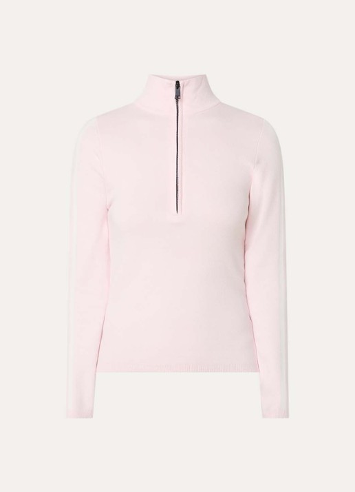 Airforce Stella Star skipully met halve rits - voorkant 2 lichtroze