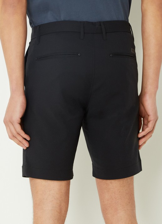 Airforce Straight fit korte chino met steekzakken  - achterkant zwart