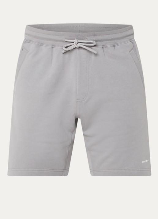 Airforce Straight fit korte joggingbroek met logo - voorkant 2 grijs