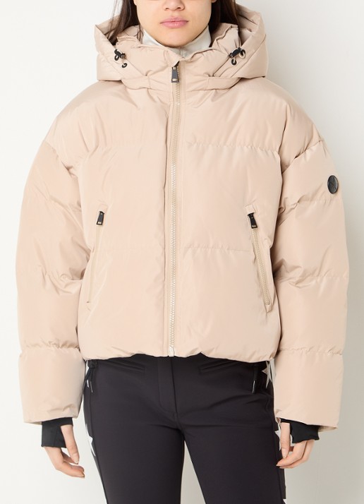 Airforce Sun Peaks ski-jas met afneembare capuchon en ritszakken - detail beige