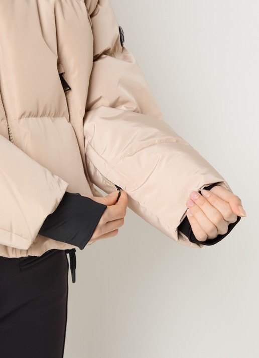 Airforce Sun Peaks ski-jas met afneembare capuchon en ritszakken - detail 2 beige
