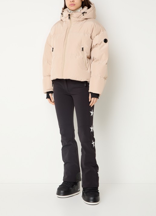 Airforce Sun Peaks ski-jas met afneembare capuchon en ritszakken - voorkant 6 beige