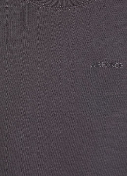Airforce Sweater met logo- en backprint - detail 3 donkergrijs