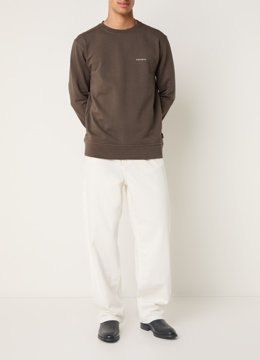 Airforce Sweater met logo - voorkant 4 lichtbruin