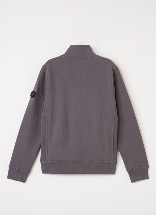 Airforce Sweater met opstaande kraag - voorkant 4 aubergine
