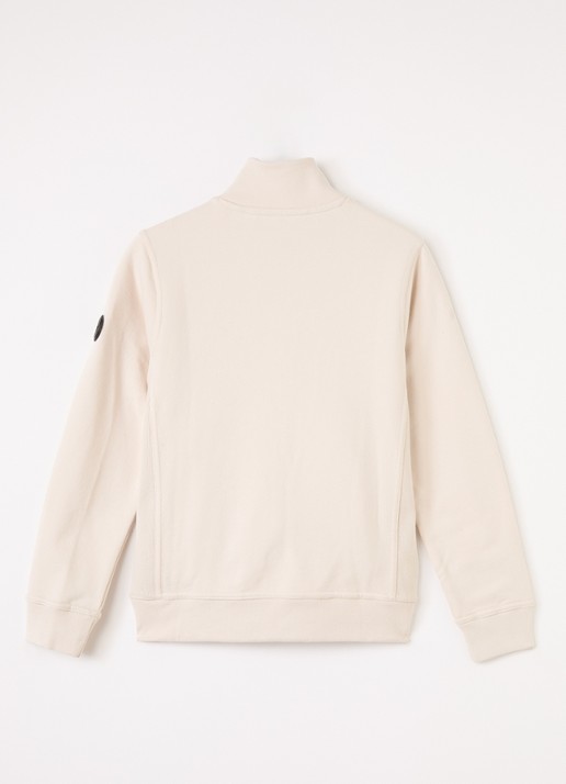 Airforce Sweater met opstaande kraag - voorkant 4 creme