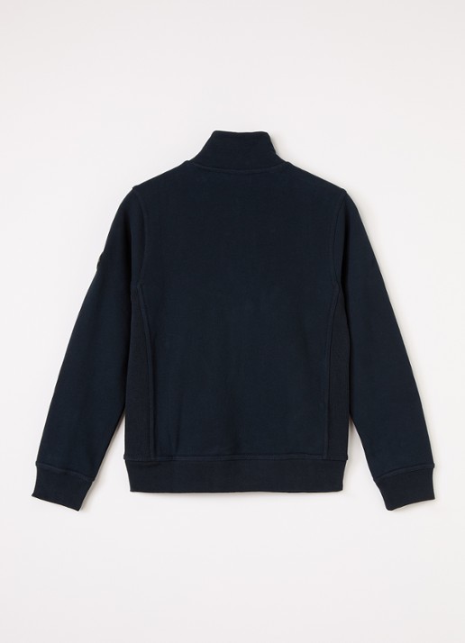 Airforce Sweater met opstaande kraag - voorkant 4 donkerblauw