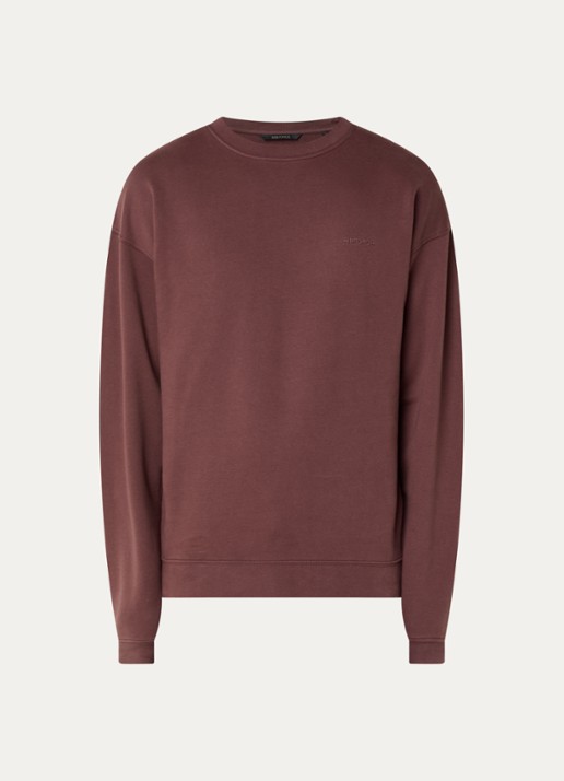 Airforce Sweater van katoen met logo - voorkant 3 bruin
