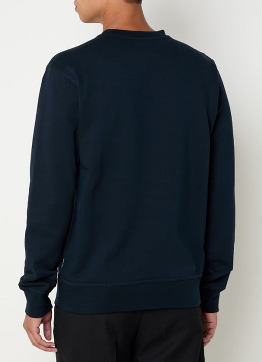 Airforce Sweater van  katoen met logo - achterkant 3 donkerblauw