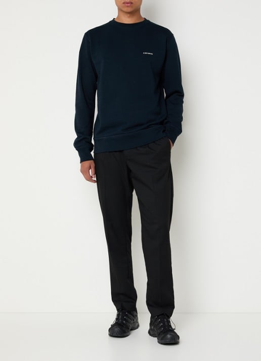 Airforce Sweater van  katoen met logo - voorkant 2 donkerblauw